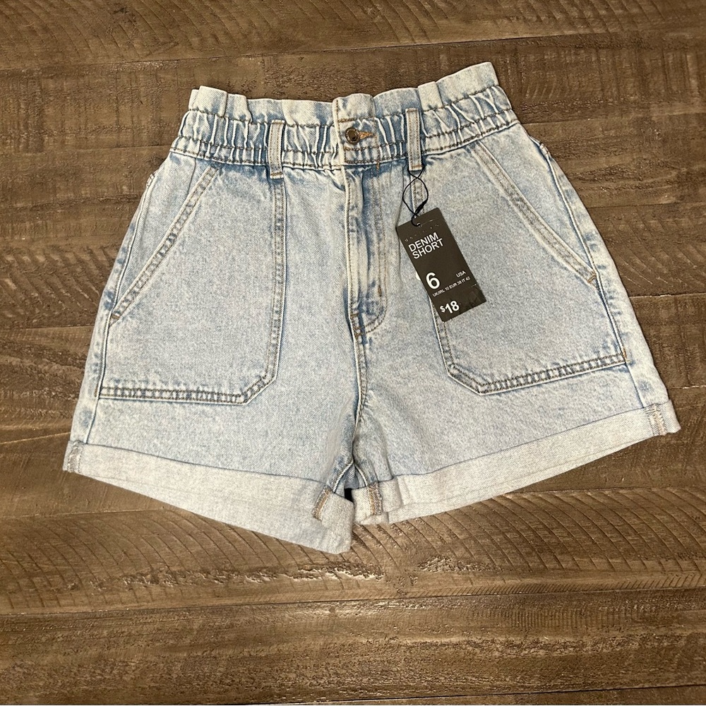 Primark Women's High Waist Light Blue Shorts